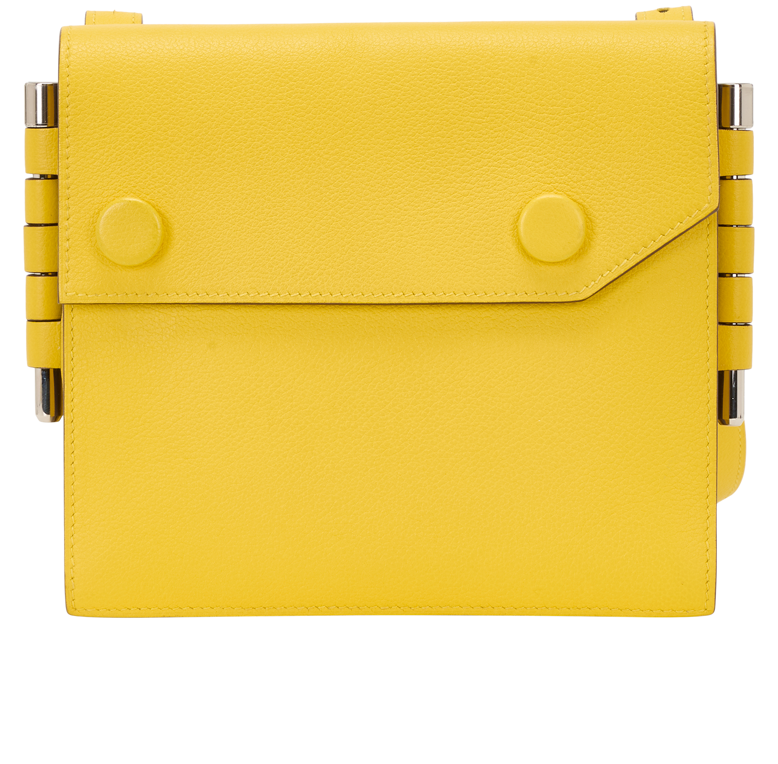 Twin Shoulder Bag, &pound;3,500, Handbags, Yellow, Leather, Back view